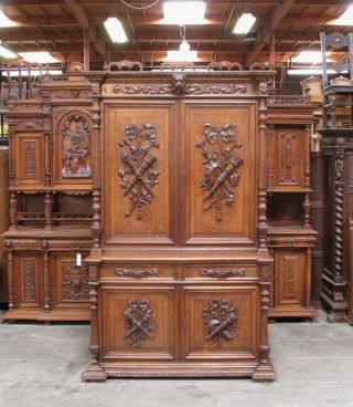 55407 : Antique French Victorian Carved Cabinet photo