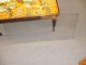 Handmade Woodburned Painted Coffee Table From Bingen Germany W/glass Top Post-1950 photo 4