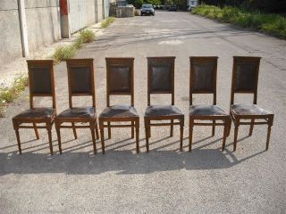 6 Italian Antique Dining Room Chairs 11it080c photo