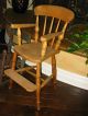 Set Of Five Vintage Chairs All Different Wood Doll Chairs Antiques Post-1950 photo 3