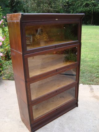 Antique Barrister Bookcase By Lundstrom Little Falls Ny photo