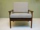 Mid Century Danish Modern Lounge Chair.  Rosewood Frame Gray Cushion.  Minimalist Post-1950 photo 3