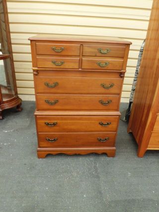 50035 Solid Cherry Taylor Made Furniture High Chest Dresser photo