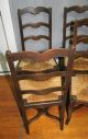 Set Of 6 French Antique Louis Xv Chairs.  Made From Oak. 1800-1899 photo 2