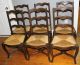 Set Of 6 French Antique Louis Xv Chairs.  Made From Oak. 1800-1899 photo 4