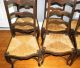 Set Of 6 French Antique Louis Xv Chairs.  Made From Oak. 1800-1899 photo 6