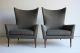 Mid Century Paul Mccobb Rare Sculpted Highback Lounge Chairs And Ottomans Mid-Century Modernism photo 2