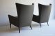 Mid Century Paul Mccobb Rare Sculpted Highback Lounge Chairs And Ottomans Mid-Century Modernism photo 5
