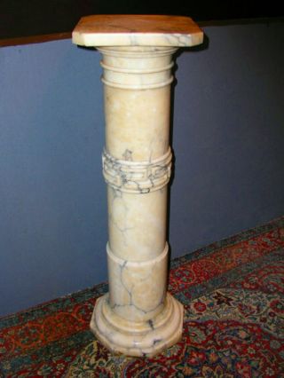 Antique Marble Column Pedestal Classical French. photo