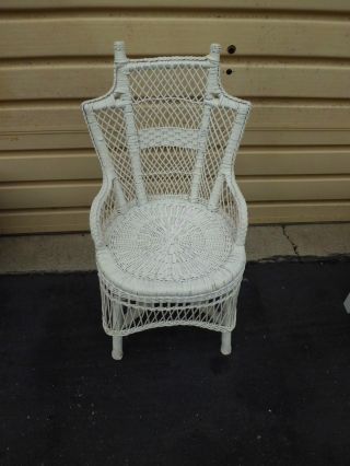 50843 Antique Victorian Wicker Side Chair photo