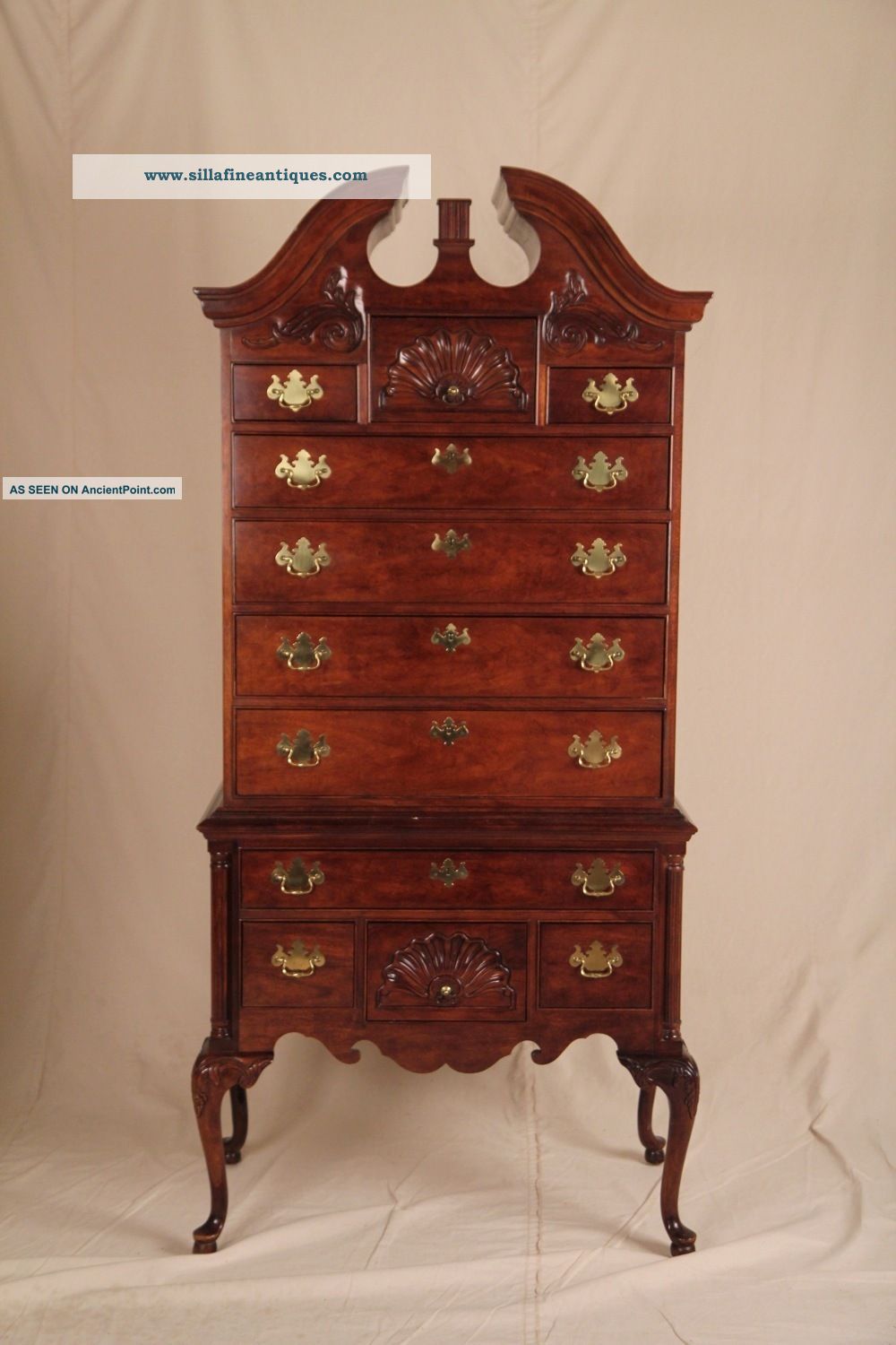 Thomasville Antique Chippendale Pennsylvania Highboy Chest Of Drawers Dresser Post-1950 photo