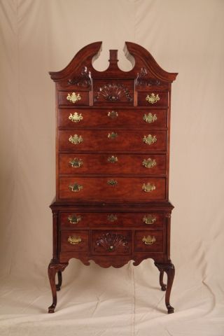 Thomasville Antique Chippendale Pennsylvania Highboy Chest Of Drawers Dresser photo