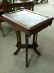 Gorgeous Antique Walnut Victorian Brown Marble Top Table (enclosed) Circa 1870 1800-1899 photo 1