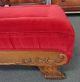 Antique Victorian Oak Fainting Couch Sofa Day Bed With Lions Paw Claw Feet 1800-1899 photo 2