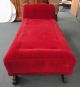 Antique Victorian Oak Fainting Couch Sofa Day Bed With Lions Paw Claw Feet 1800-1899 photo 3