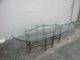 Mid - Century Long Brass Glass Top Dining Table 2313 Post-1950 photo 2