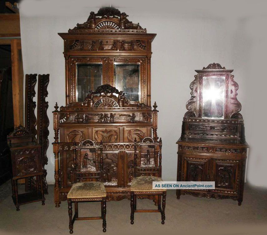 French Breton Bedroom 9 Pieces The Best Carved Detail 1800-1899 photo