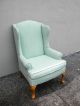 Pair Of Tall Living Room Queen Anne Wing Chairs By Sam Moore 2690 Post-1950 photo 3