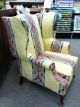 Antique/vintage Striped Wing Chair Circa 1940 - 1900-1950 photo 1