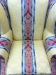 Antique/vintage Striped Wing Chair Circa 1940 - 1900-1950 photo 5