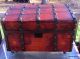Antique Domed Topped Jenny Lind Steamer Trunk Wood Brass & Iron 1800-1899 photo 10