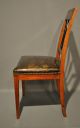 Pair Of 19th Century Chairs.  Biedermeier.  Leather Seats W Great Lion Inlay. 1800-1899 photo 7