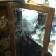 Antique Finish 3 Curved Glass China Cabinet. 1800-1899 photo 1