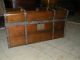 Antique Stagecoach Jenny Lind Wood Trunk With Metal Rivets And Bands 1800 ' S 1900-1950 photo 3