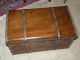Antique Stagecoach Jenny Lind Wood Trunk With Metal Rivets And Bands 1800 ' S 1900-1950 photo 4