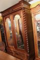 Magnificent Henry Ii French Antique Barley Twist Walnut Armoire 1800-1899 photo 1