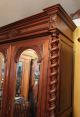 Magnificent Henry Ii French Antique Barley Twist Walnut Armoire 1800-1899 photo 4