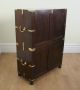 Antique Colonial Military Campaign Rosewood Chest Of Drawers Cupboard (c.  1860) 1800-1899 photo 9