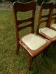 Gorgeous Set Of 4 Antique Quartersawn Oak Chairs 1900-1950 photo 4