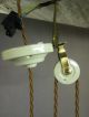 French Rise And Fall Ceiling Light With Opalescent Shade 20th Century photo 2