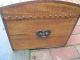 Antique Carriage Travel Trunk Chest Brass Tacks 1827 1800-1899 photo 8