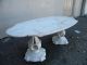 Marble Top Solid Wood Painted Living Room Coffee Table 002 Post-1950 photo 1