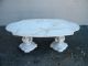 Marble Top Solid Wood Painted Living Room Coffee Table 002 Post-1950 photo 2