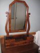 Antique Walnut & Burl 5 Drawer Dresser Top Mirror 1800-1899 photo 1