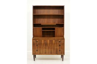 Danish Modern Rosewood Bookcase Cabinet photo