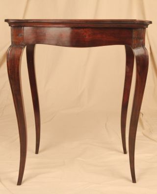 19th Century French Country Carved Fruitwood Antique One Drawer Side Table Stand photo