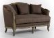 Chic Shabby French Style Aubergine Brown 100% Linen Sofa,  85  W Post-1950 photo 1