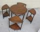 Set Of 5 Nesting Art & Craft Coffee Tables.  Made From Walnut. Post-1950 photo 2