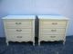 Pair Of Large French Painted End Tables / Side Tables 2751 Post-1950 photo 1