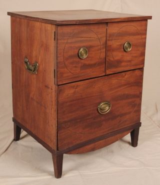Fine Antique French Neoclassical Cupboard Cabinet Side Table Nightstand C.  1820 photo