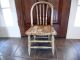 Antique Primitive Shabby Bentwood Spindle Childs Chair Sturdy Solid Hardwood 1900-1950 photo 8