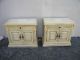 Pair Of Large French Painted End Tables / Side Tables By White 2256 Post-1950 photo 1