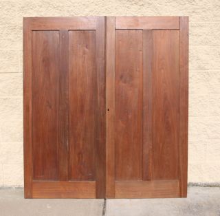 Pair Of Walnut Doors Tennessee Signed By Maker 5 ' Tall 19th Century photo