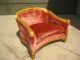 Pair Beverly Hills Designer Lounging Arm Chairs French Gold Gilt Velvet Fabric Post-1950 photo 5