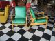 Vintage Mid Century Modern Pair Of Lounge Chairs W/ Green Upholstery Post-1950 photo 1