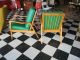 Vintage Mid Century Modern Pair Of Lounge Chairs W/ Green Upholstery Post-1950 photo 2